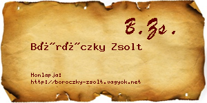 Böröczky Zsolt névjegykártya