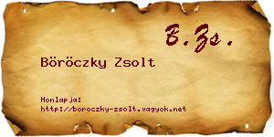 Böröczky Zsolt névjegykártya