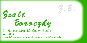 zsolt boroczky business card